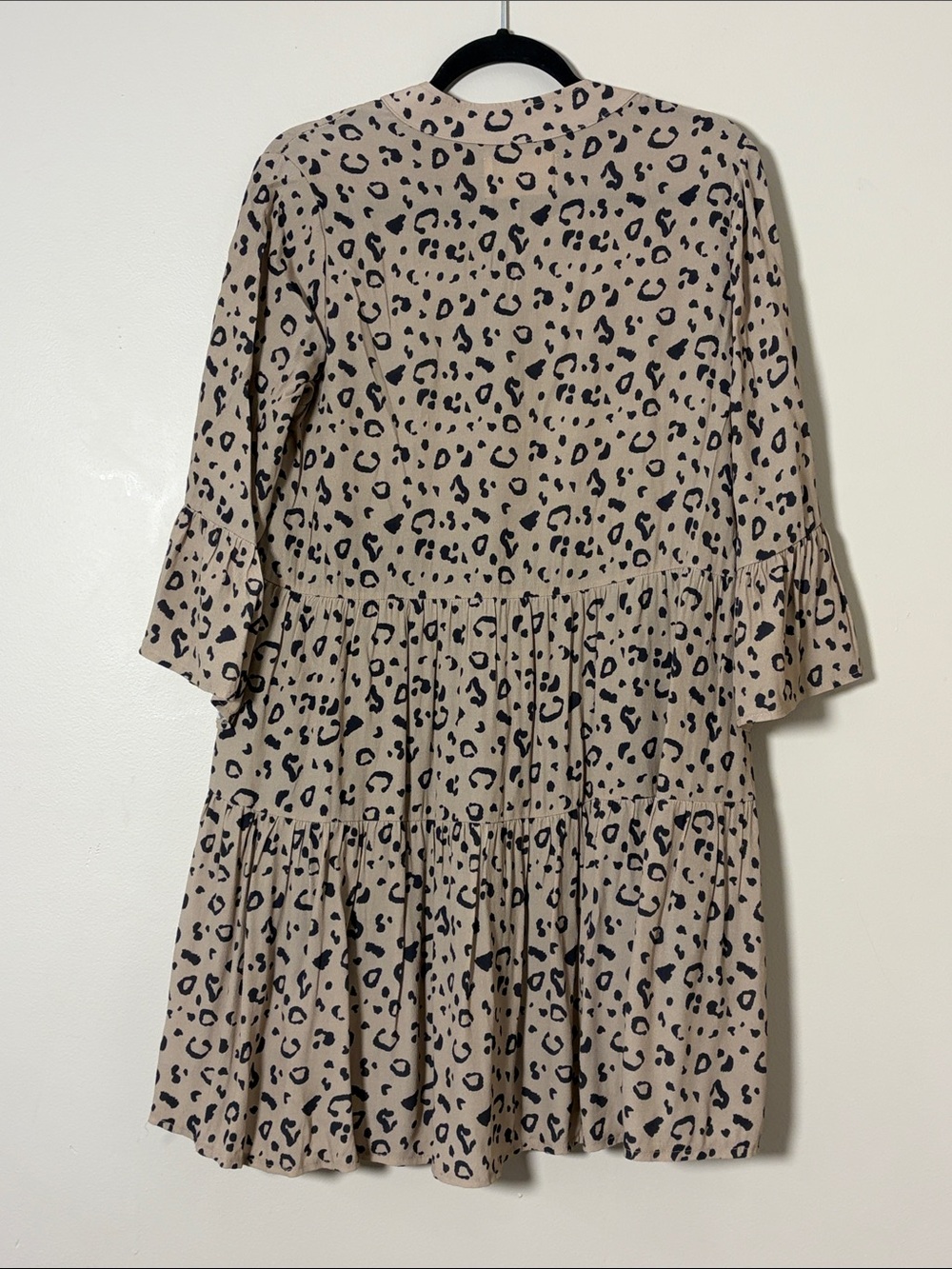 Jackson Rowe | Malad leopard print tiered mini dress Women’s size XS oversized - Picture 5 of 8